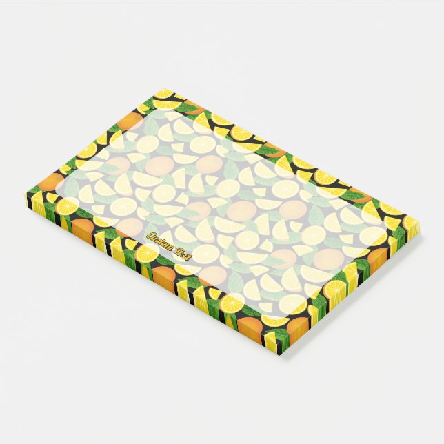 Orange Background Post-it Notes (Angled)