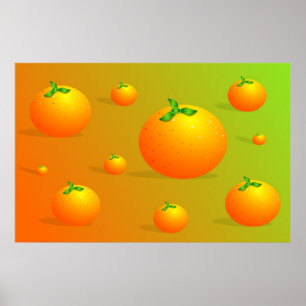 Orange Background Poster