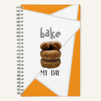 Orange Bake My Day Spiral Notebook