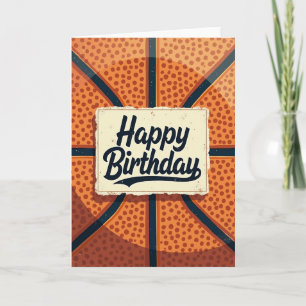 Orange Ball Birthday Card