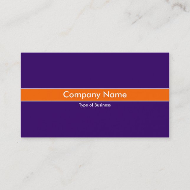 Orange Band - Deep Violet Business Card (Front)
