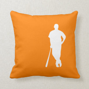 Orange Baseball Cushion