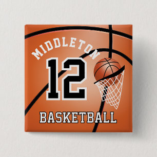 Orange Basketball 🏀 and Hoop   DIY Text Button