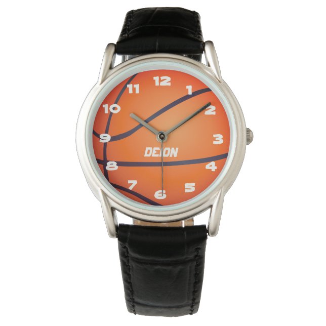 Orange Basketball Athletic Watch (Front)