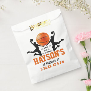 orange basketball Boy 5TH Birthday Party Favour Bags
