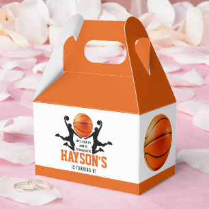 orange basketball Boy 5TH Birthday Party Favour Box