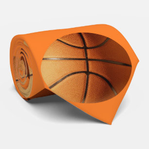 Orange Basketball Pattern, Tie