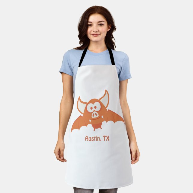 Orange Bat - Austin, TX Apron (Worn)