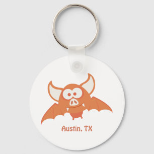 Orange Bat - Austin, TX Key Ring