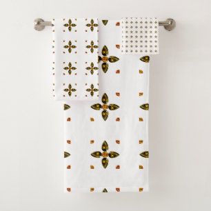 Orange Bath Towel Set