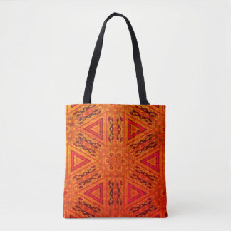 Orange Batik Design Tote Bag