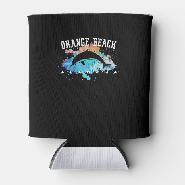 Orange Beach Alabama Dolphin Family Cruise Trip Can Cooler (Front)