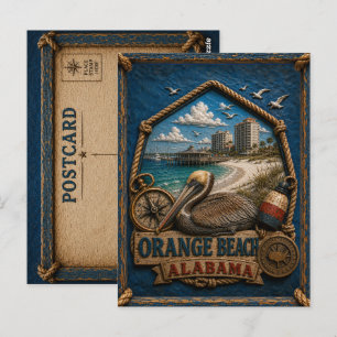 Orange Beach Alabama Postcard Vintage Travel