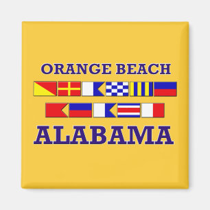 Orange Beach Flags Magnet