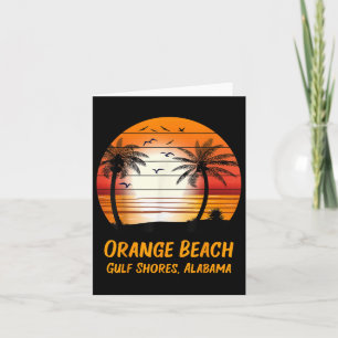 Orange Beach Gulf Shores Alabama Vintage Sunset Re Card