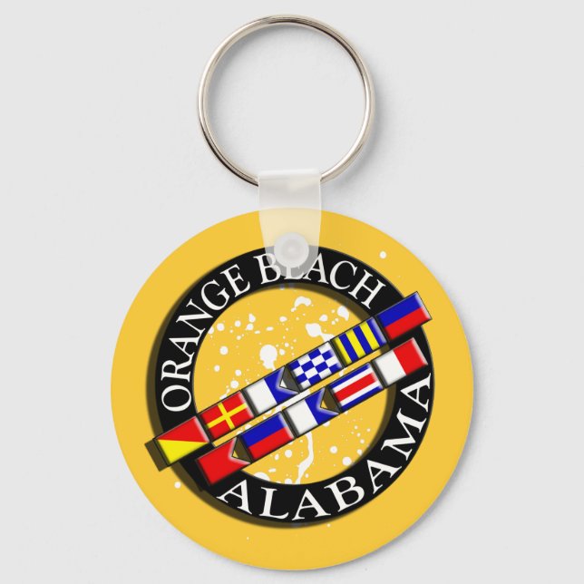 Orange Beach Nautical Keychain (Front)