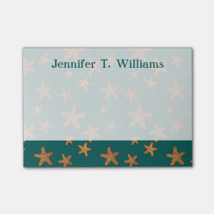 Orange Beach Shell Pattern Add Your Name Post-it Notes