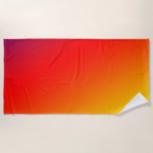 Orange Beach Warm Colour Sunny Gradient  Beach Towel