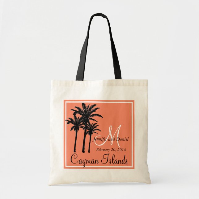 Orange Beach Wedding Palm Trees Tote Bag (Front)