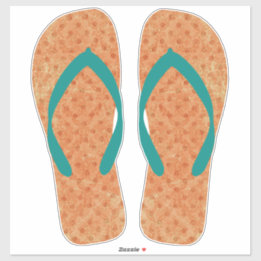 Orange Beachy Flip Flops Beach Sandals