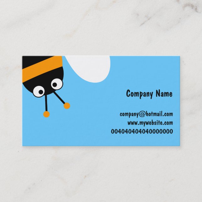 Orange Bee Business Card (Front)