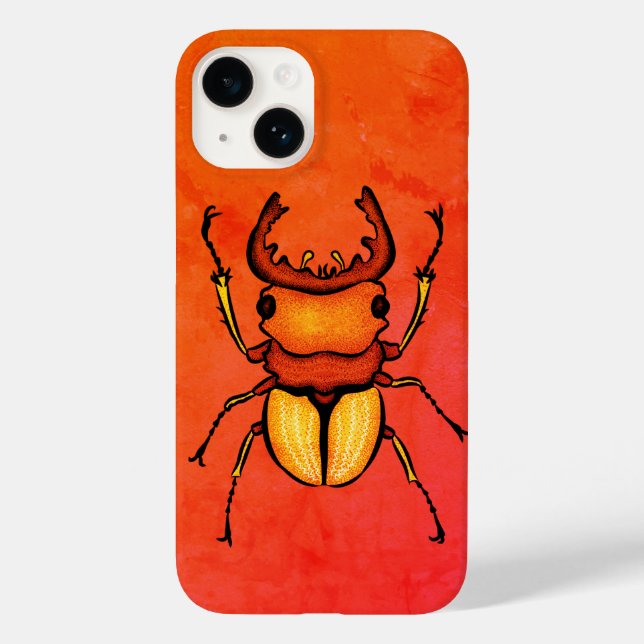 Orange Beetle Fun - Insect Lover Delight Case-Mate iPhone Case (Back)