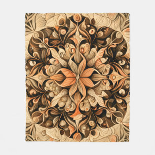 Orange Beige Brown Decoration aesthetic Background Fleece Blanket