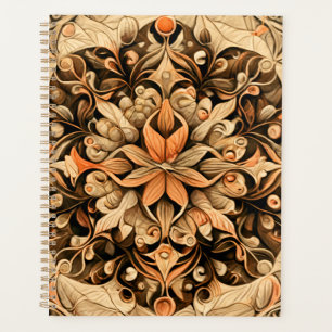 Orange Beige Brown Decoration aesthetic Background Planner