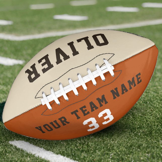 Orange Beige Player Name Number Team American Football (Creator Uploaded)