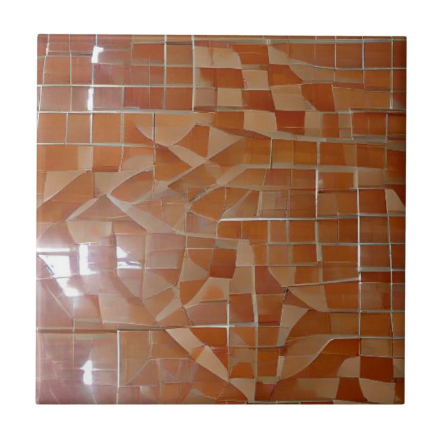 Orange beige tiles ceramic (Front)