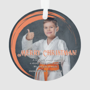Orange Belt Judo Promotion Christmas Ornament 