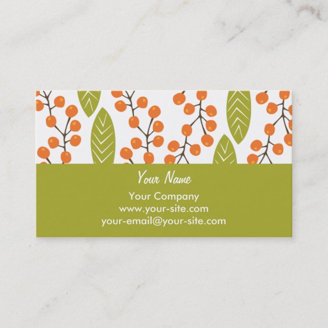 Orange Berries business cards (Front)
