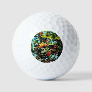 Orange berries golf balls