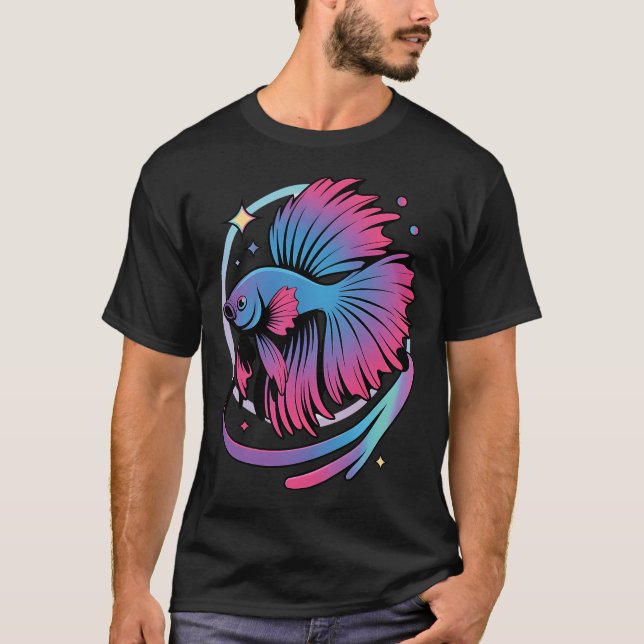 Orange Betta Design T-Shirt (Front)