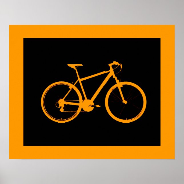 orange bicycle ~ bike for walls poster (Front)
