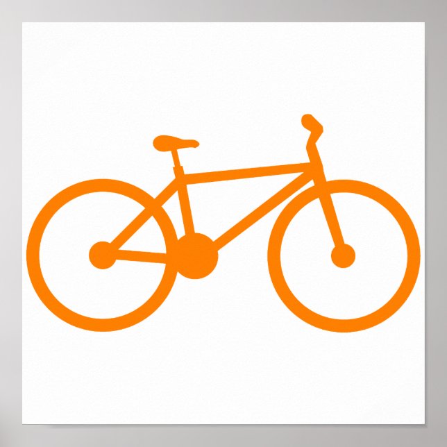 Orange Bicycle Poster (Front)