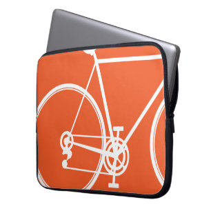 orange bike design Laptop Sleeve