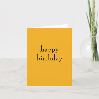 Orange Birthday Card