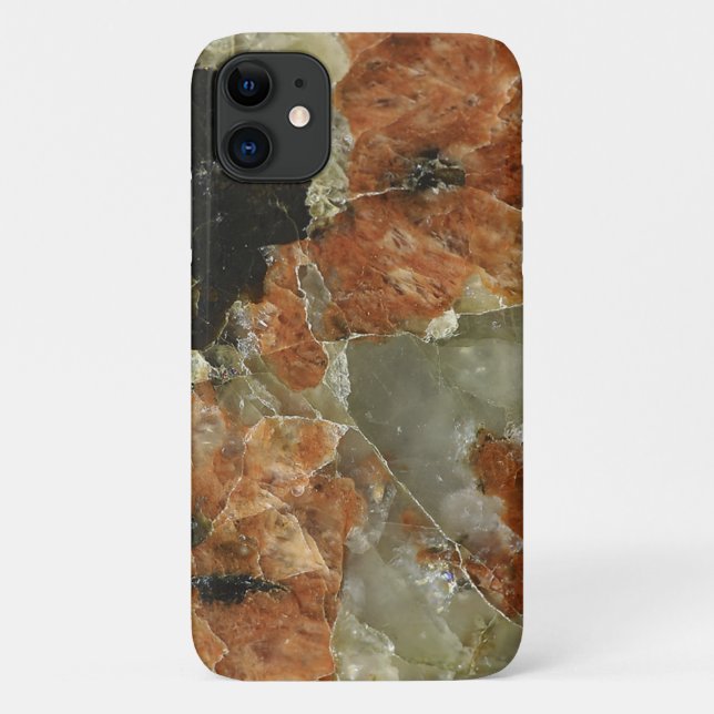 Orange, Black, and Clear Quartz Case-Mate iPhone Case (Back)
