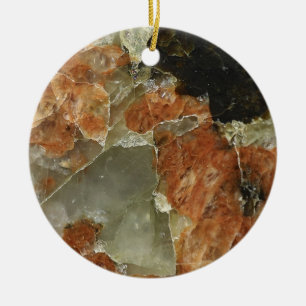 Orange, Black, and Clear Quartz Ceramic Tree Decoration