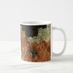 Orange, Black, and Clear Quartz Coffee Mug