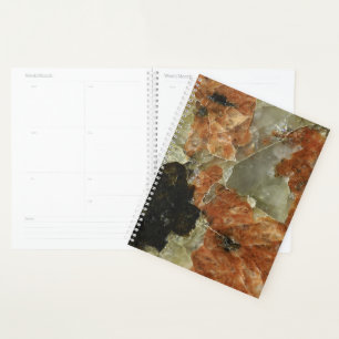 Orange, Black, and Clear Quartz Planner