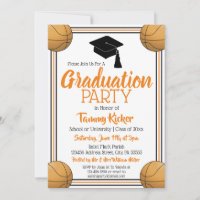 Orange & Black Basketball Graduation Party