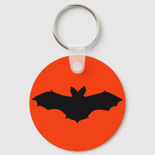 Orange Black Bat Key Chain