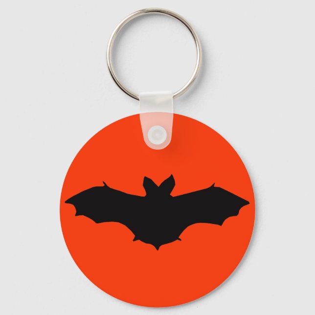 Orange Black Bat Key Chain (Front)