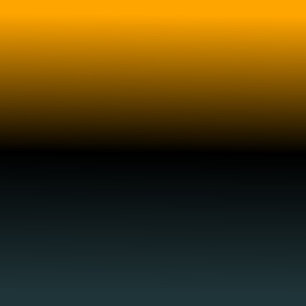 ORANGE BLACK BLUEGREEN Original Gradient Canvas L Print