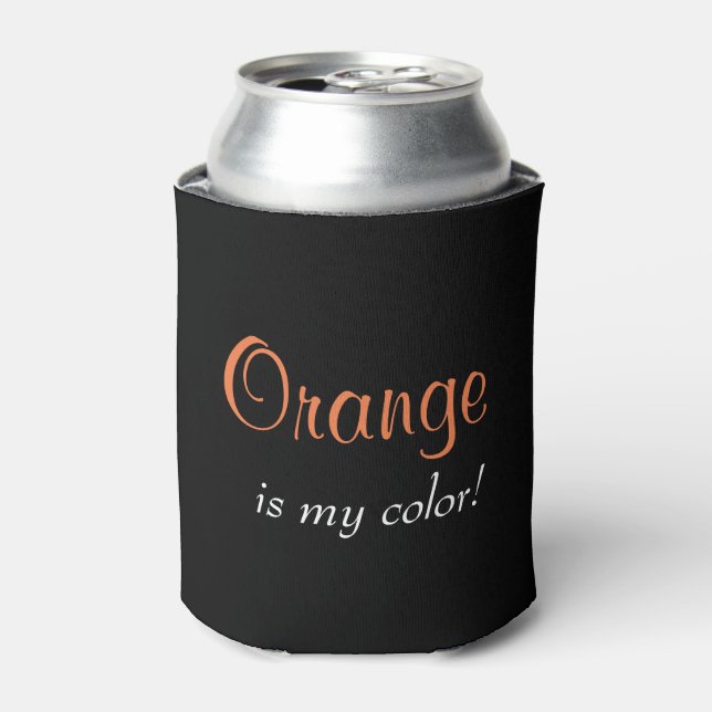 Orange Black Can Cooler (Can Front)