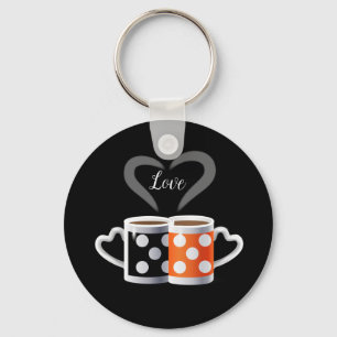 Orange + Black Coffee Color or We Belong Together Key Ring