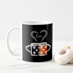 Orange + Black Coffee Colour Trendy Design POP ART Mug