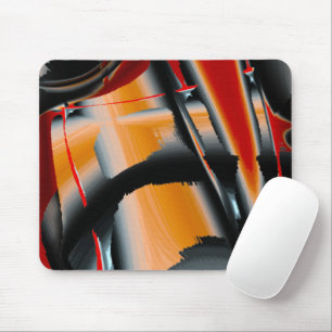 Orange black cropped digital paint magnification   mouse mat
